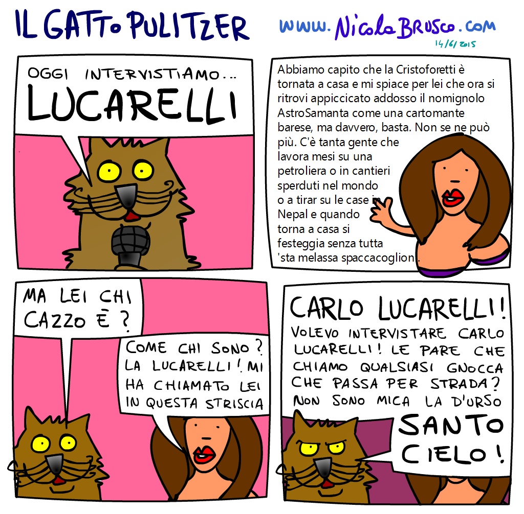 Lucarelli e il Gatto Pulitzer - NicolaBrusco.com
